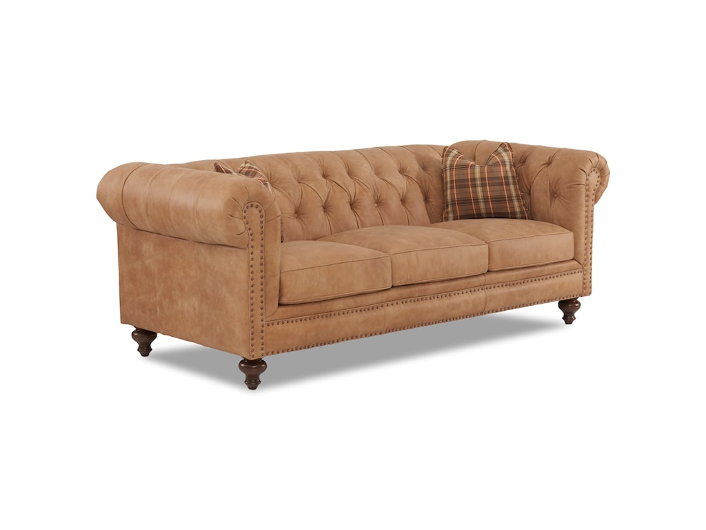 klaussner charlotte leather sofa